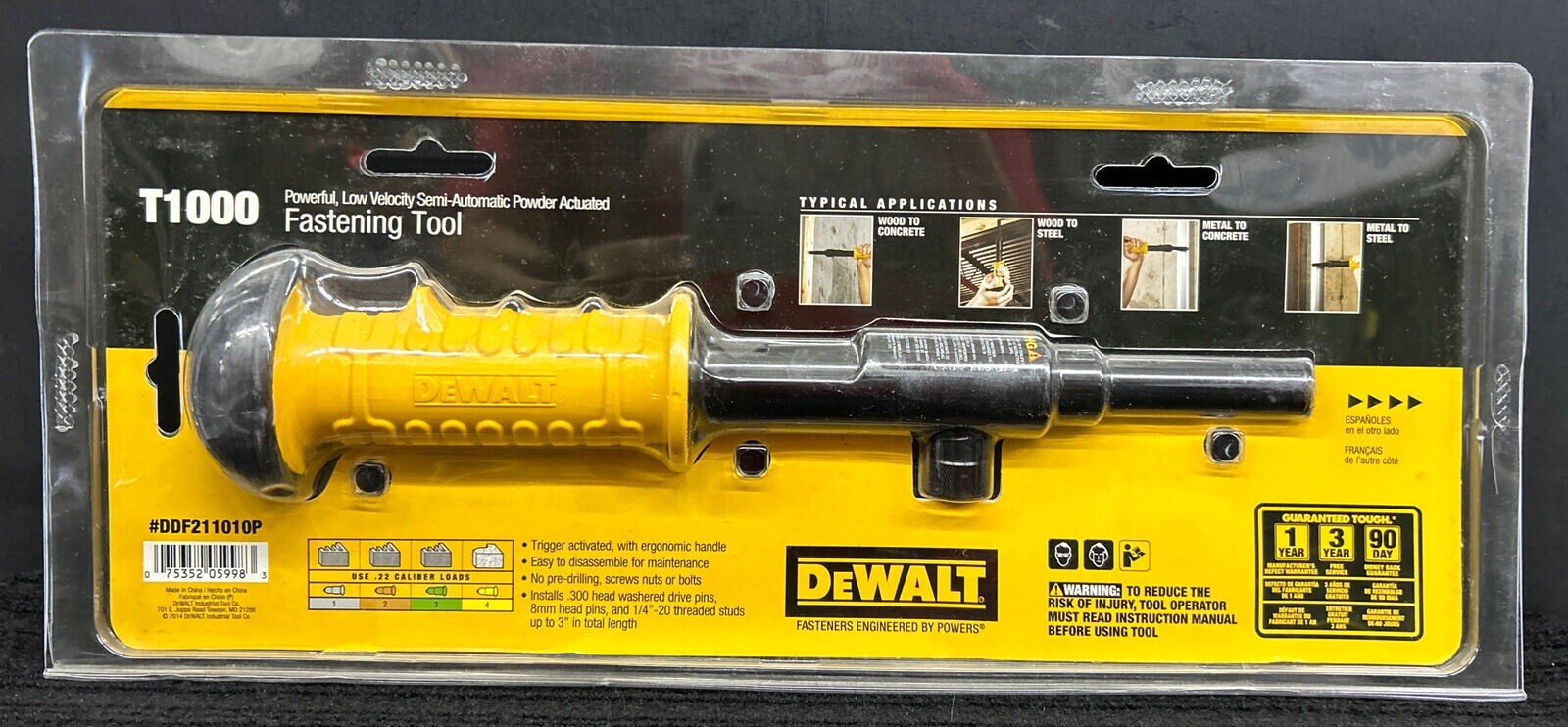 Dewalt T1000 Low Velocity SemiAutomatic Fastening Tool w Trigger DDF211010P eBay
