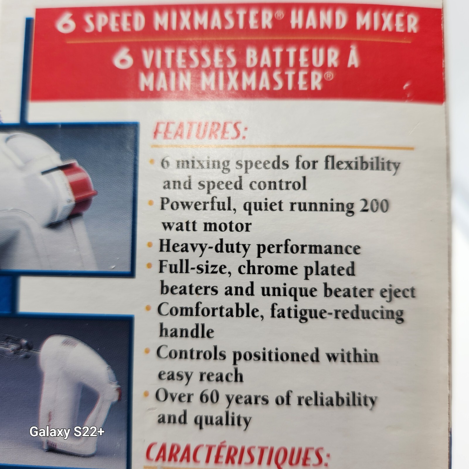 Vintage Sunbeam 2484 6Speed Mixmaster Hand Mixer Full Size Beaters eBay