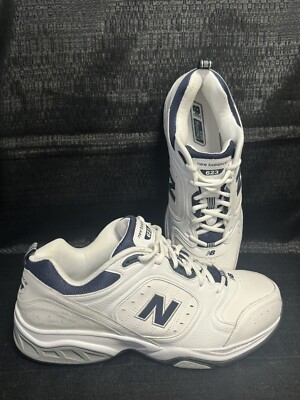 New Balance 623 Sz 13 2E Extra Wide White Navy Walking Training