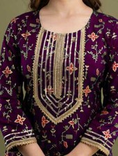 Women's Designer Wine Anarkali Gown Dupatta Indian Bollywood Rayon Kurti