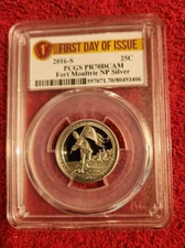 2016 s silver Fort Moultrie NP quarter PCGS PF 70 DCAM (First Day of Issue)