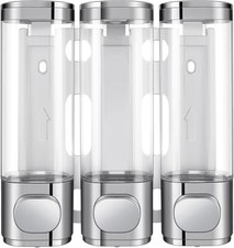 3-in-1 Room Wall Mounted Bathroom,Shower Pump Dispenser and Organizer,Dispensers