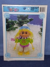 Vintage Russ Trolls Frame - Tray Puzzle Born to Ski 1992 12pc. Age 3 to 7