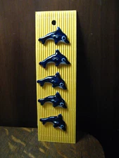 Incomparable Buttons Ceramic Blue Dolphin Aquatic - Garment Craft Set (5) Five