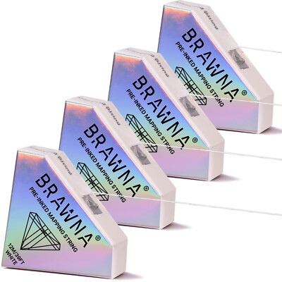 BRAWNA White Brow Mapping string for Eyebrow Measuring - Microblading Supplies