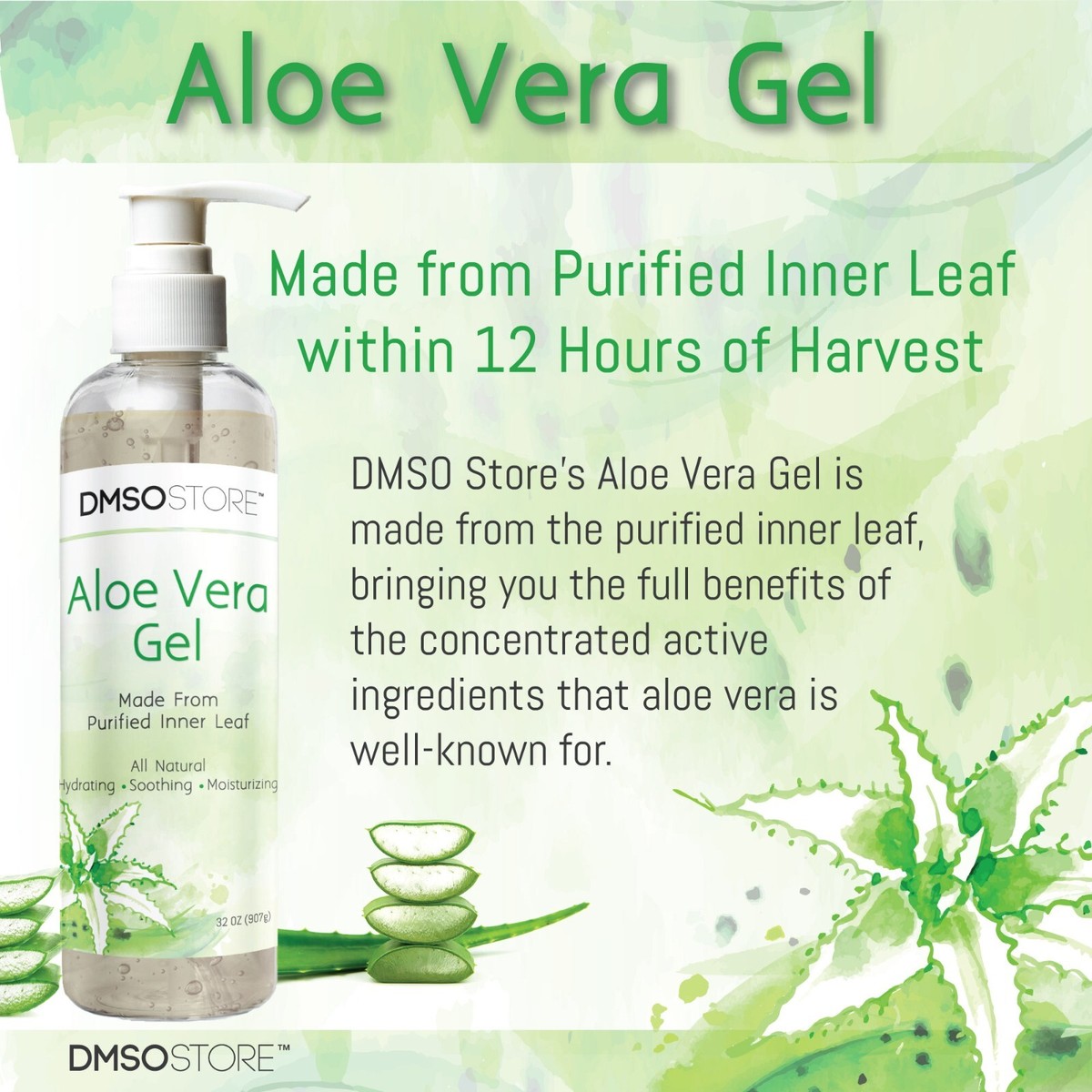 Aloe Vera Gel, 16 oz (454g), Alcohol-Free, Made From Purified Aloe Vera |  eBay