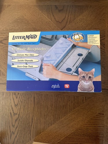 Litter Maid Cat Litter Waste Receptacles New 12 Count LMR200 Brand New Easy Care - Picture 10 of 14