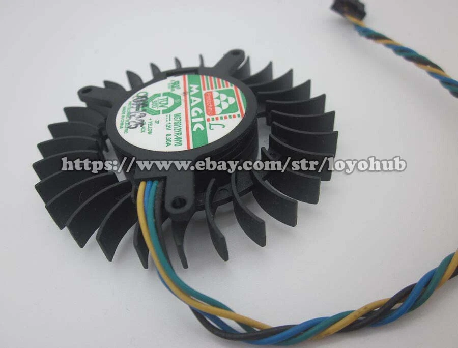 New Protechnic MGT6012YR-W10 Graphics card Cooling fan DC 12V 0.3A 4Wire 4-Pin - Image 4 of 4