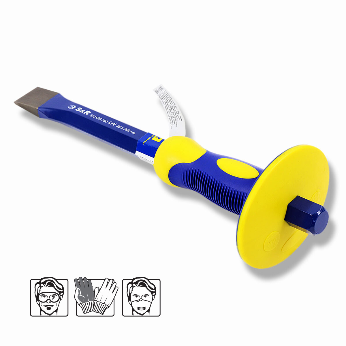 S&R Flachmeissel mit Handschutz 25 X 300 Mm 40crv 52-58 HRC online 