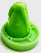 McKee Bottoms Up Shot Glass Jadeite Cup UV Shine 77725 W/Jadeite Coaster