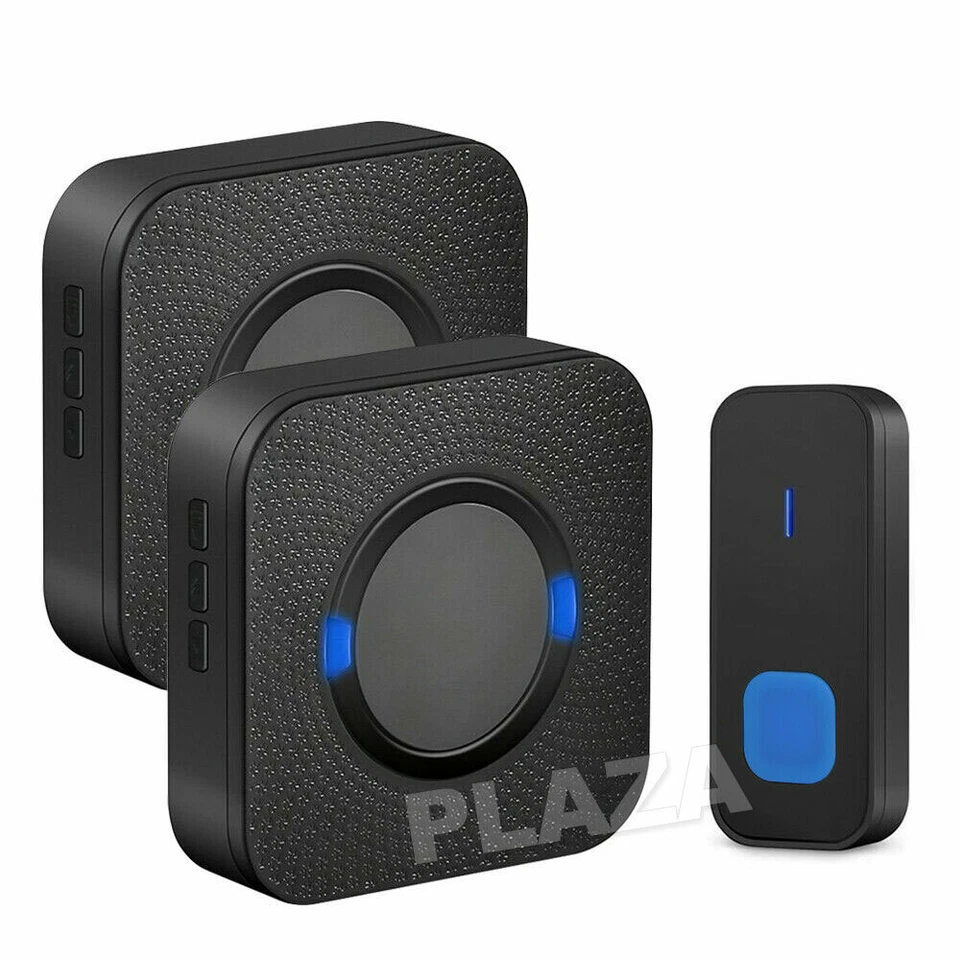Wireless Door Bell Chime Waterproof Doorbell 2 Plugin Receivers 300M Long Range - image 4 of 4