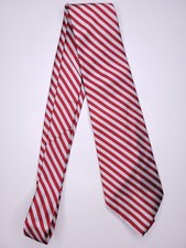 Forsyth Mens Formal Necktie 59"Lx3.75"W Red/Silver Neck Tie