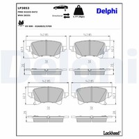 Delphi Bremsbelagsatz, Scheibenbremse LP3853 FüR Jeep