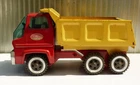 Vintage Pressed Steel Tonka Dump Truck Red & Yellow
