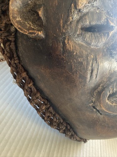 African Wooden Handcrafted Mask Unique Rare - Picture 10 of 16