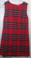 womens dress shift mini red Plaid Retro 70s retro preppy holiday old money