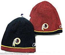 Washington Redskins NFL YOUTH Reebok Reversible Sideline Hat Cap Knit Red Beanie