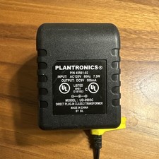 Plantronics 45561-02 UD-0905C 120V AC Power Adapter 9VDC 500mA