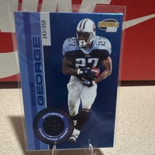 Pacific 2001 Invincible Eddie George Titans Jersey Mem Blue Parallel #239 /250