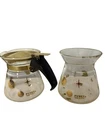VTG Pirex Atomic mini Coffee carafe pitcher & syrup dispenser set gold leaf 4”