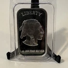 SilverTowne Indian Head Buffalo 1 Troy Ounce .999 fine silver bar.