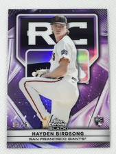 Hayden Birdsong 2025 Topps Chrome Black Rookie SP Variation Purple Giants #/75