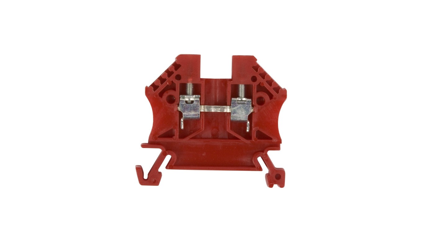 Rail Connector 2 Core 2.5mm² Red EURO 43408RD