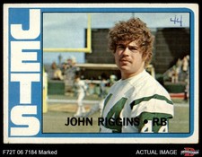 1972 Topps #13 John Riggins Jets RC HOF Kansas 1.5 - FAIR