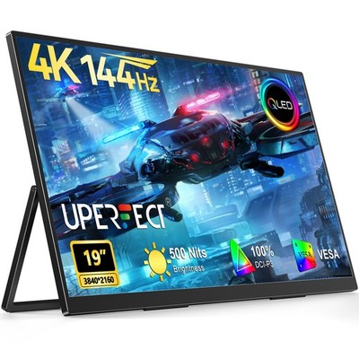19 Zoll 4K QLED Tragbarer Monitor 144Hz Gaming Display 3840×2160 mit VESA Mount