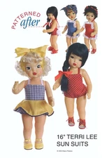TERRI LEE DOLL VINTAGE STYLE CLOTHING PATTERN 3 SUNSUITS