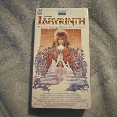 VTG Labyrinth VHS 1986 David Bowie Jim Henson Fantasy Film Nelson Video Read
