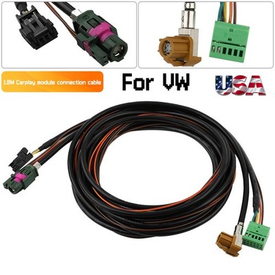 Car Play MDI USB AUX Switch Control AMI Adapter Plug Harness For VW Golf MK7 7.5