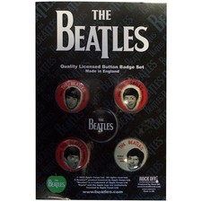 Image of The Beatles Vintage Portraits 5 Pack Button Badge Pack One Size