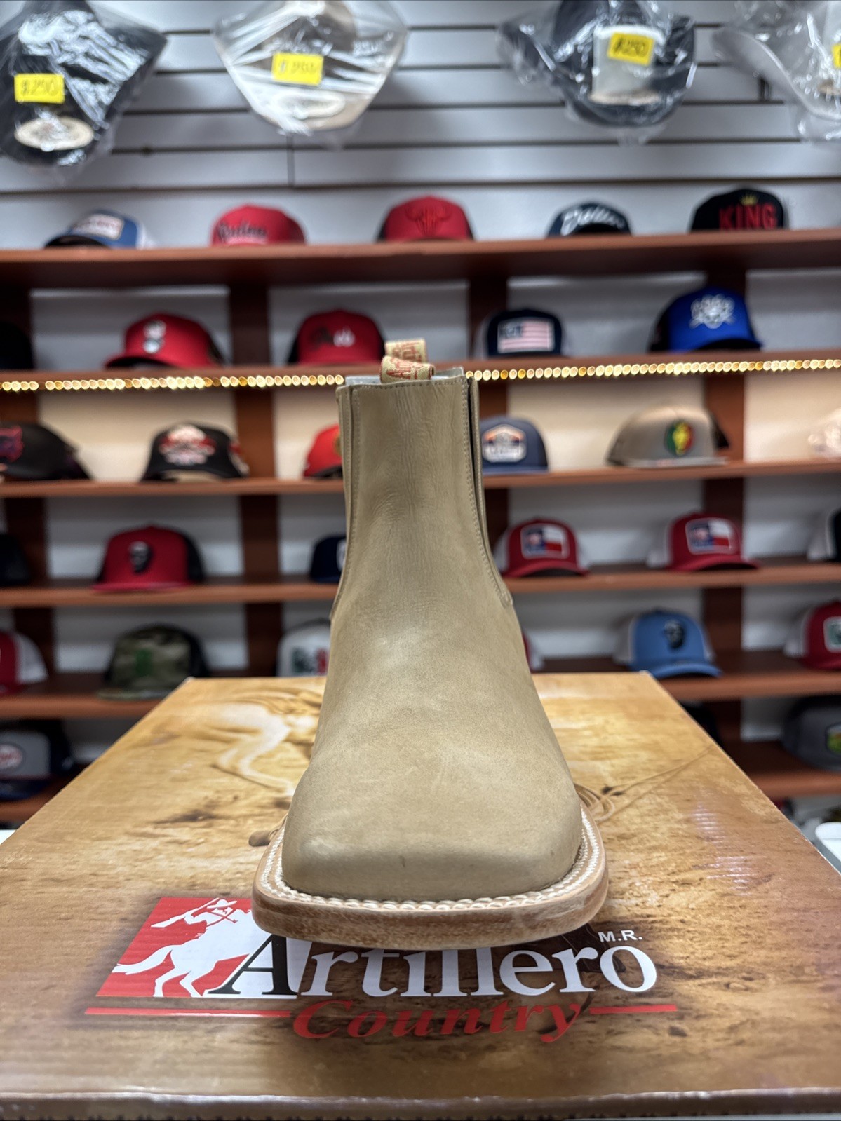 Artillero Hombre Botín Tejano H21 Suela Cuero Nubuck Talla 9.5 Orix