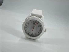 ESQ by Movado One Watch Womens White Silicone Band ES.50.3.29.5708 Needs Battery