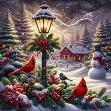 Christmas Cardinal Diamond Art Kits for Adults