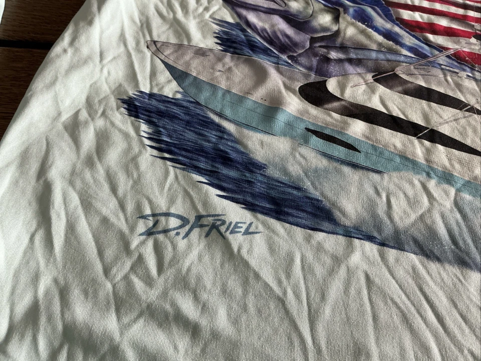 HMY Yachts - Connected By Water -D Friel  T-Shirt Men's Small Great Graphic Fish - Image 3 of 4