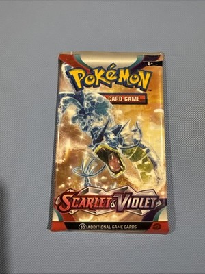 Pokemon TCG Scarlet and Violet Base 1x Booster Pack Sealed Gyarados Pack Art