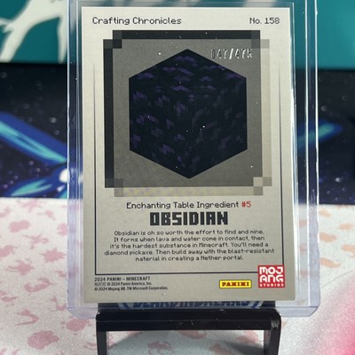2024 Panini Minecraft Trading Cards Obsidian Crafting Chronicles