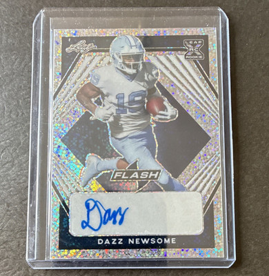 Leaf 2021 Flash Dazz Newsome Rookie Auto #BA-DN1 Navy Blue 20/75 NCAA