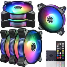 DS 120MM Case Cooling Fan for Computer, Side LED Running Lights Effect, ARGB ...
