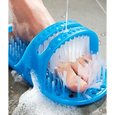 Shower Foot Massage Brush Blue Bathroom Waterproof Space Saving Handy
