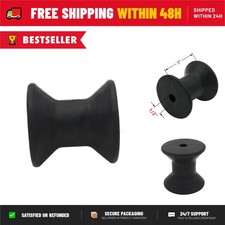 GHmarine Boat Trailer Bow Stop Roller 3in Rubber 1/2in Shaft
