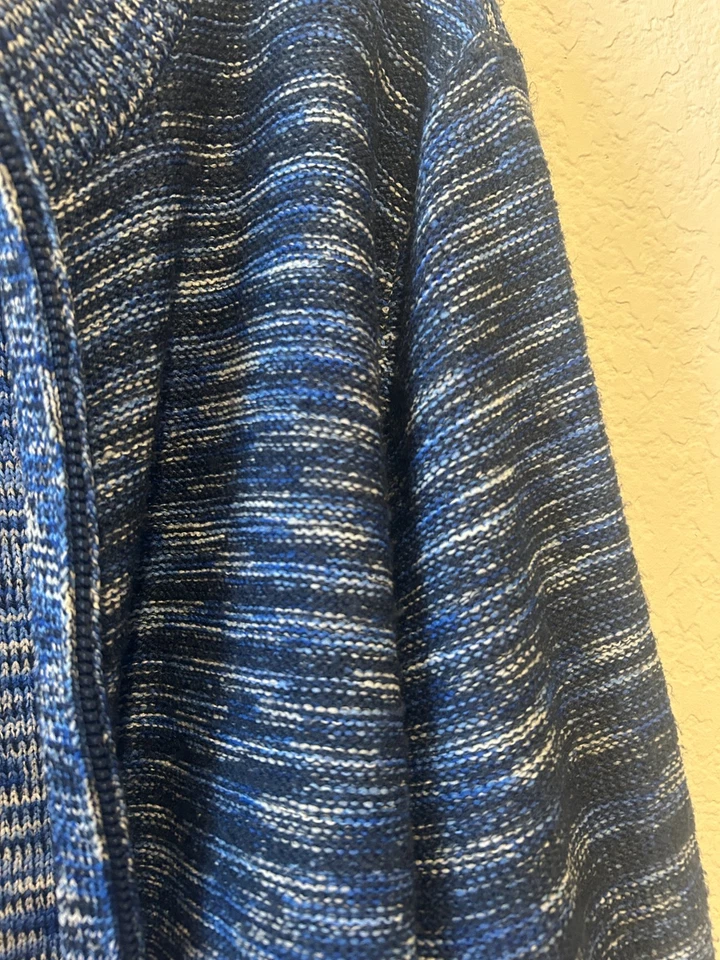 Catherine'S Knit Tunic Cardigan Sweater Size 3X 26/28W Zip Up Heathered Blue - Image 4 of 4