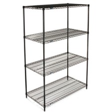 Nexel Wire Shelving Black Epoxy 48"W X 18"D X 74"H