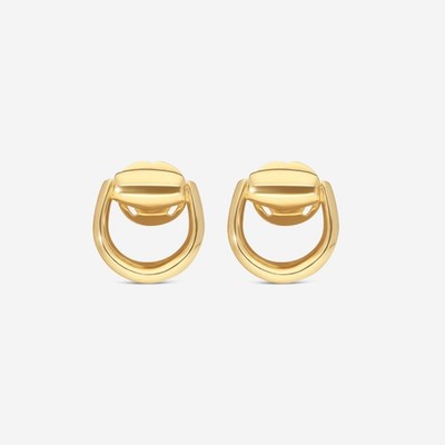 Gucci Horsebit 18K Yellow Gold Earrings YBD800098001 MSRP $1,550