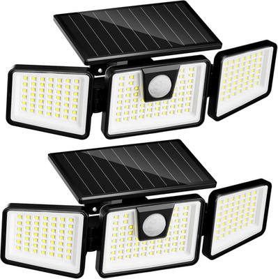 Solar Lights Outdoor Waterproof, 3000 LM 156 LED Motion Sensor Outdoor Lights, 3