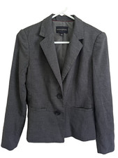 BANANA REPUBLIC Women's Gray Pinstripe Blazer JACKET Sz. 4 BEAUTIFUL 