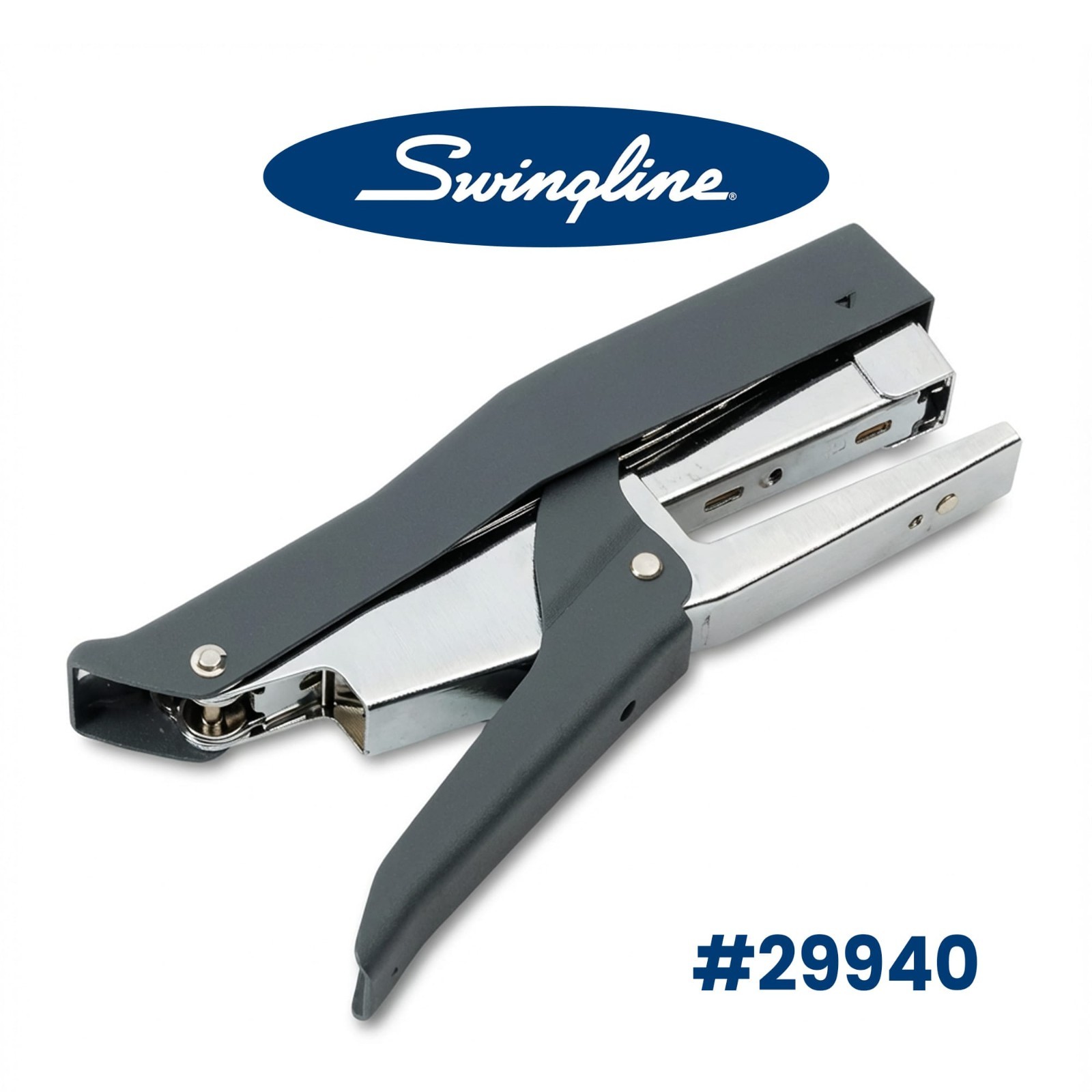 Swingline 29940 Swingline Commercial Hand Stapler, 20 Sheet Capacity, Chrome/Dar
