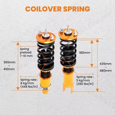 Coilovers Kit 4PCS For Honda Civic 1988-1991 EF CRX Acura Integra DA
